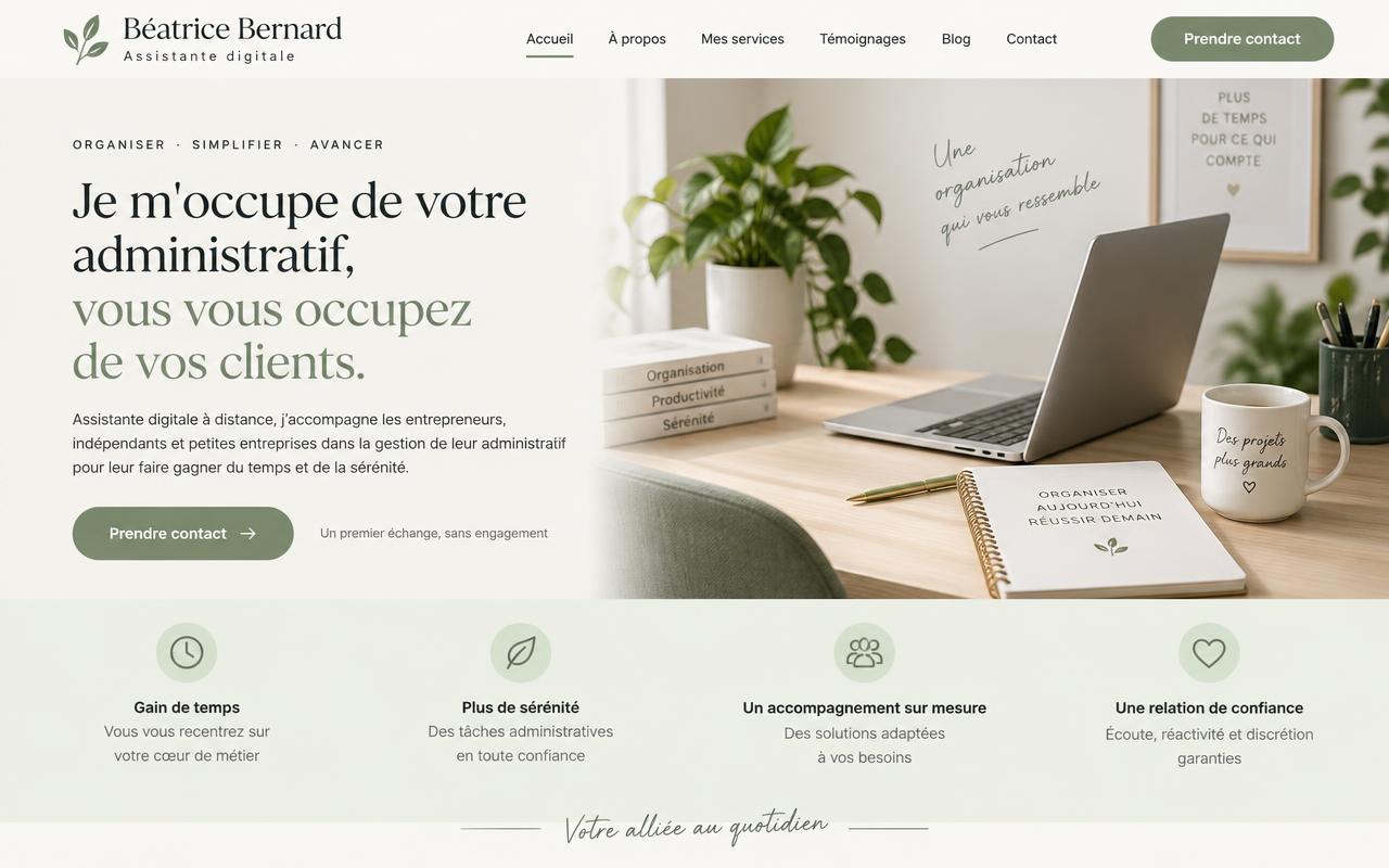 Aperçu du site Béatrice Bernard